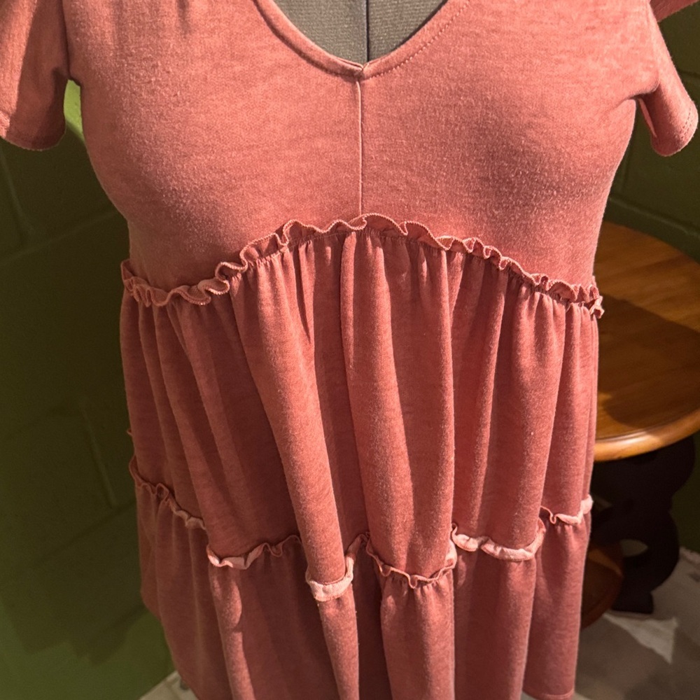 American Threads Light Rust Ruffle Dress - Picture 3 of 4